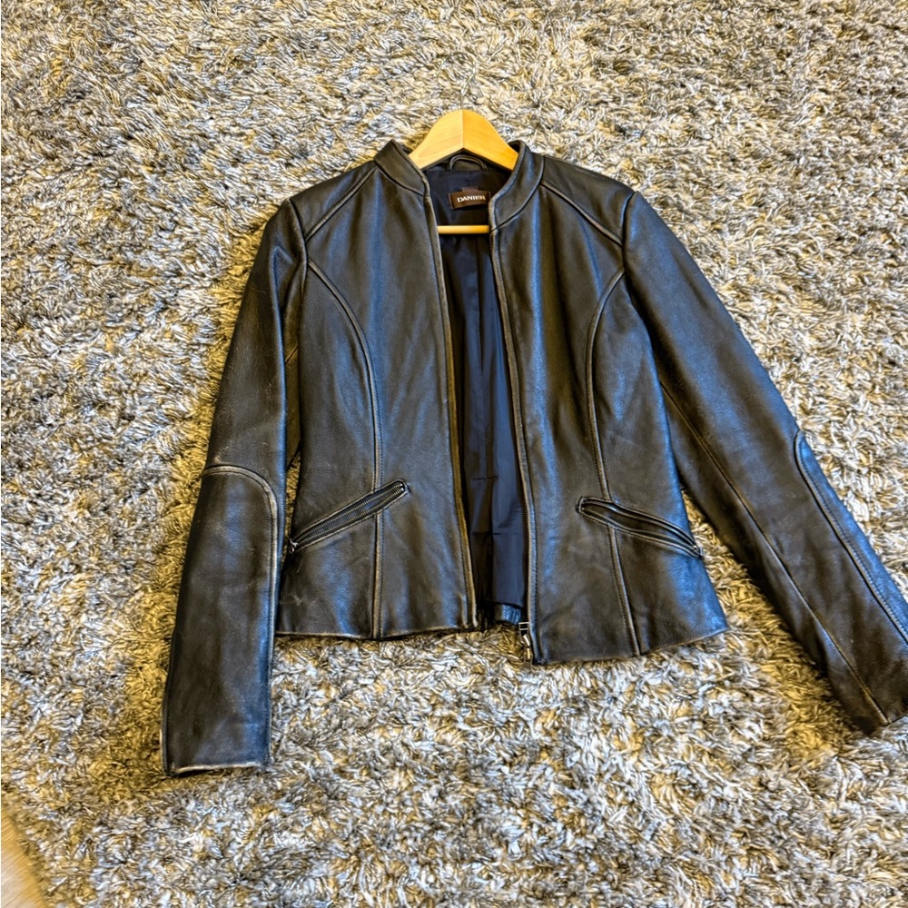 Danier Black Leather Jacket for Women